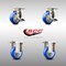 Service Caster 3.5 Inch 316SS Blue Polyurethane Swivel Top Plate Caster Brake 2 Rigid, 2PK SCC-SS31620S3514-PPUB-BLUE-TLB-2-R-2 - alternate 5